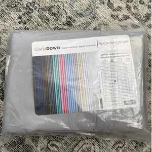 Chris Dowa Blackout Grommet Curtains Light Grey 42W x‎ 63L set of 2